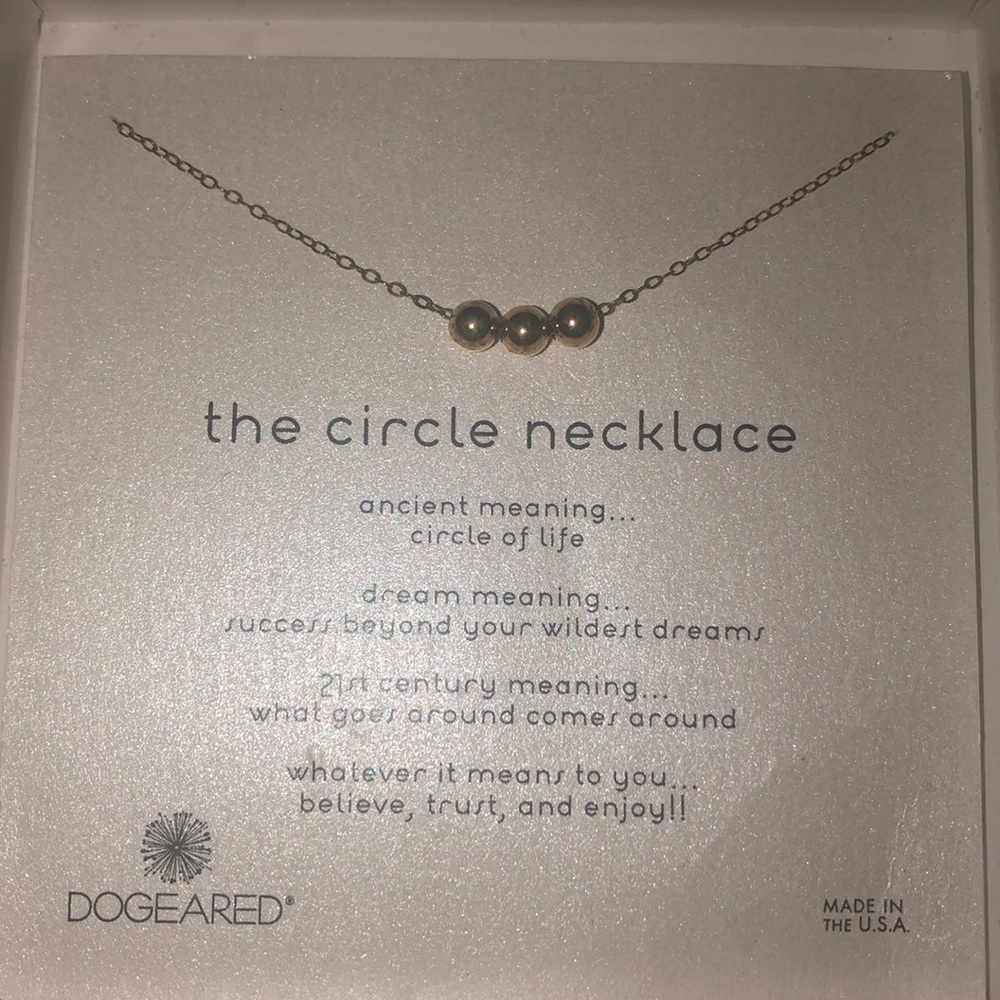 🆕DOGEARED GOLD “THE CIRCLE of LIFE NECKLACE” NEW